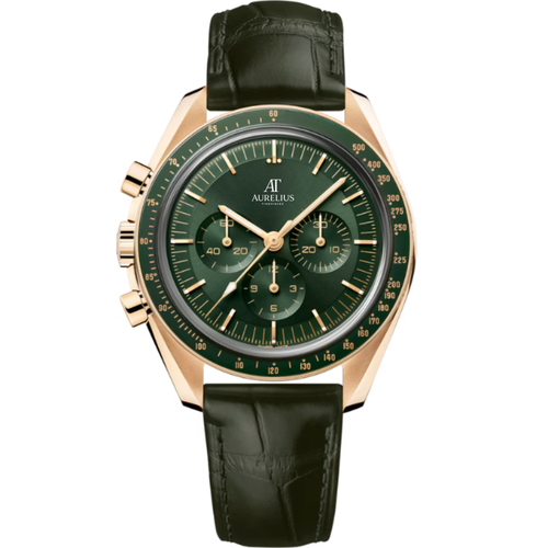 Professional Chronograph 42 – Green Dial | Gold Tone Case & Tachymeter Bezel