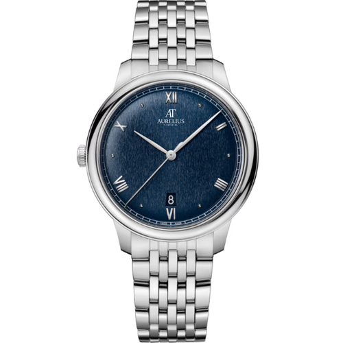 Classic Prestige 40 – Deep Blue Textured Dial | Steel Multi-Link Bracelet