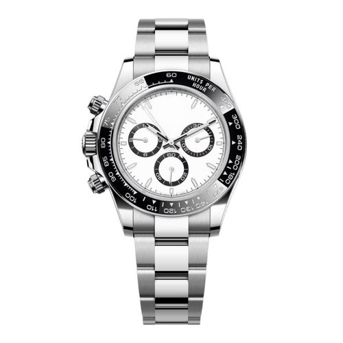 Racing Chronograph 40 – White Dial | Stainless Steel Case & Black Ceramic Tachymeter Bezel
