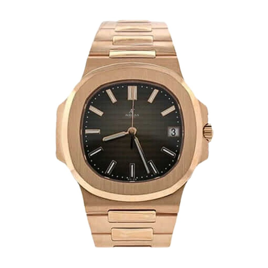 Integrated Chronograph 40 – Black Dial | Rose Gold Tone Bracelet & Horizontal Texture